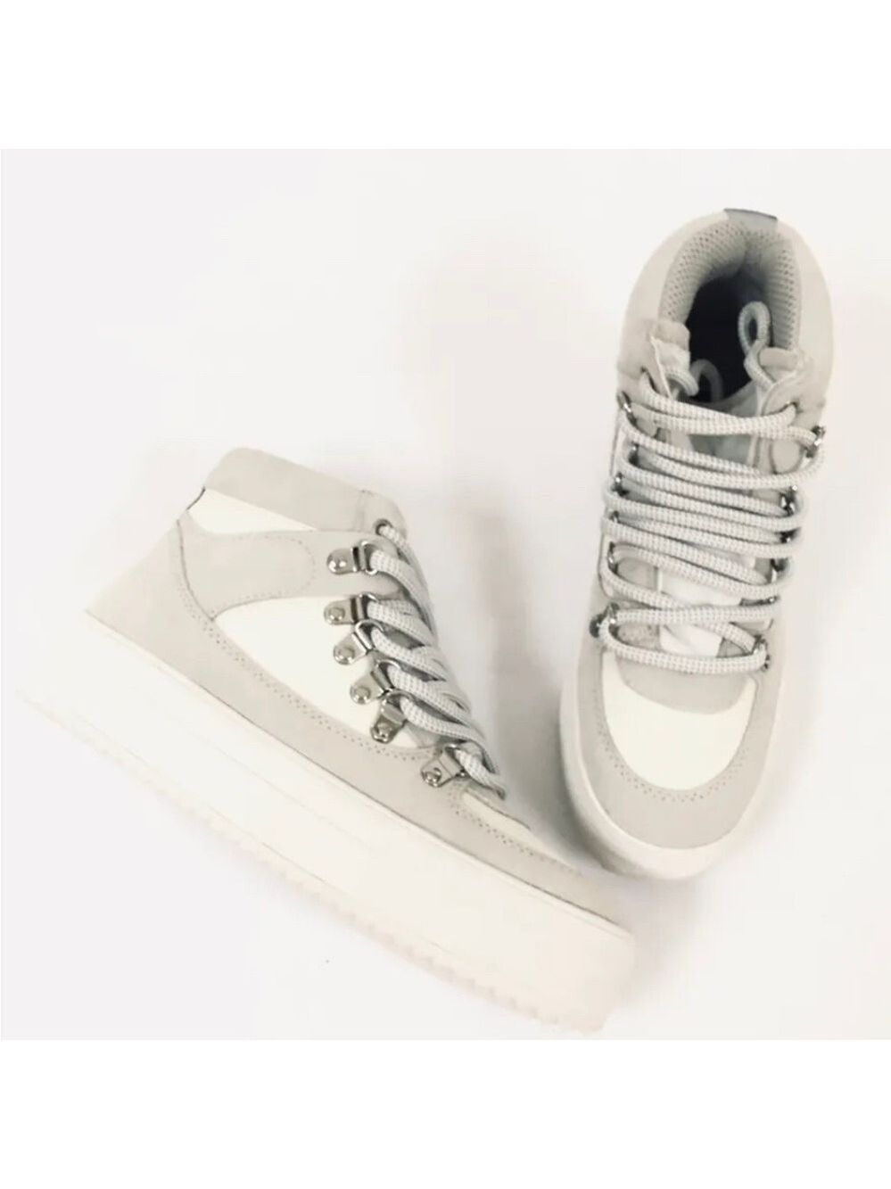 Aqua Bash White High Top Sneakers Women's Size 7